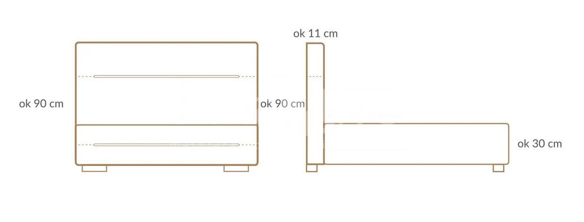 Łóżko Harmony - rozmiar